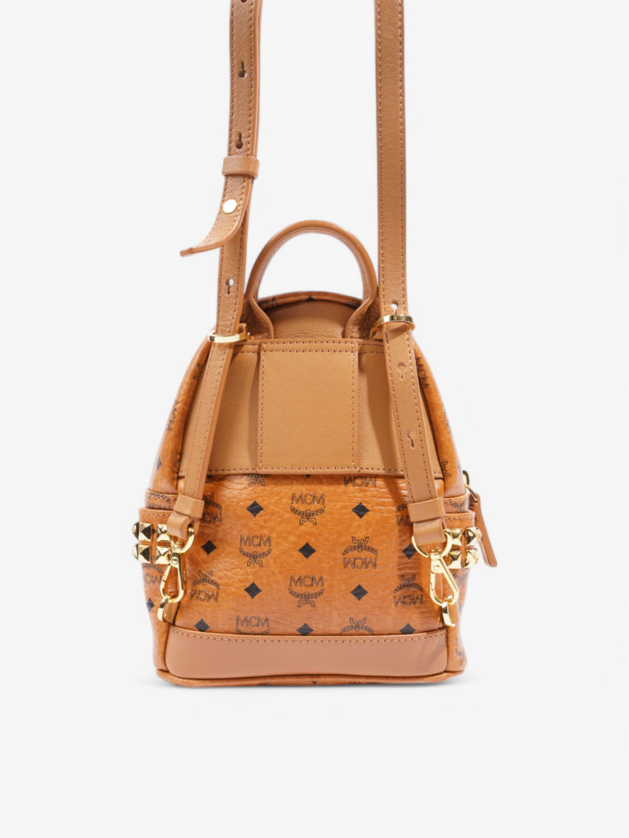 MCM Stark Mini Backpack Tan Leather Image 4