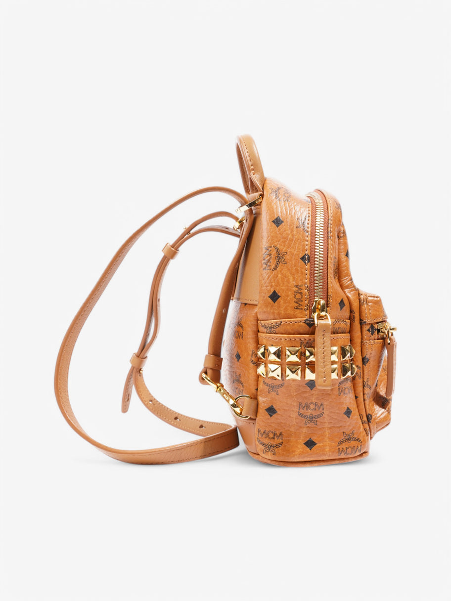 MCM Stark Mini Backpack Tan Leather Image 5