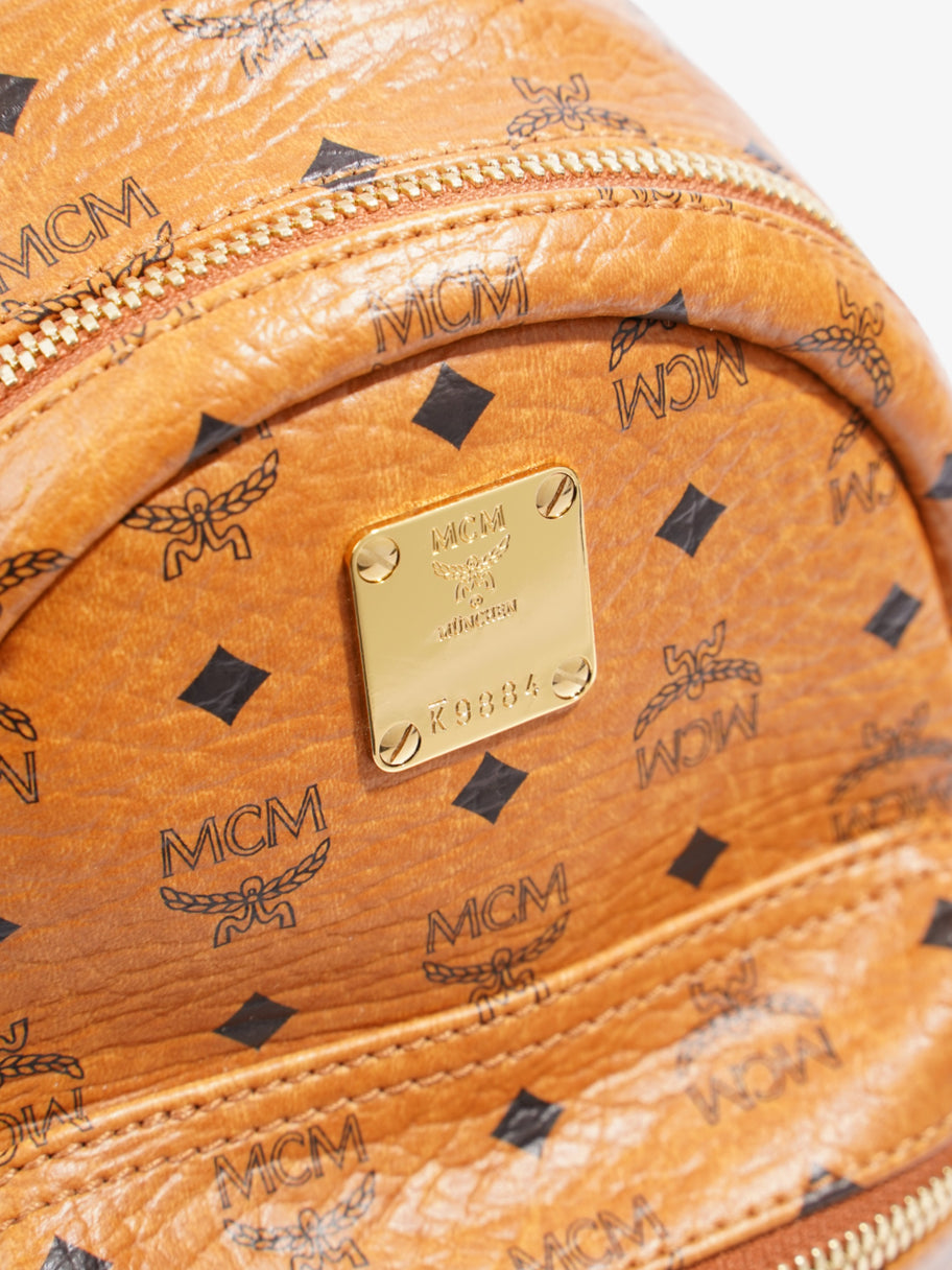 MCM Stark Mini Backpack Tan Leather Image 7