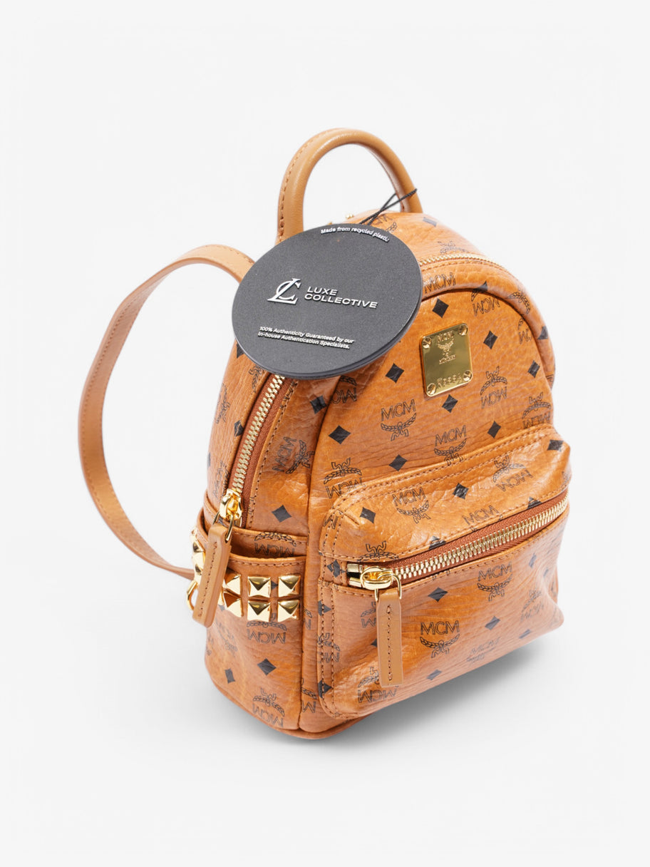 MCM Stark Mini Backpack Tan Leather Image 9