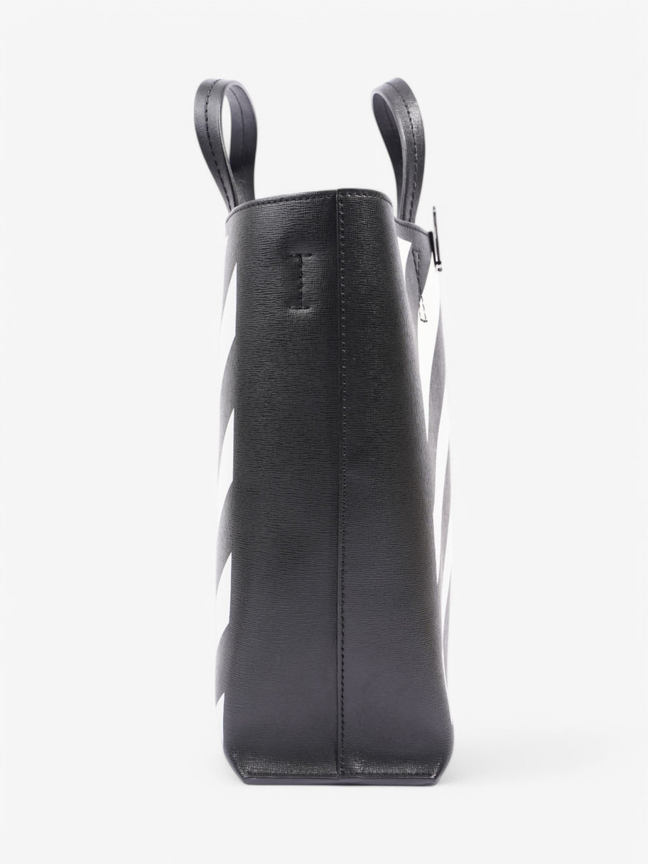 Off White Diagonal Tote Bag Black / White Leather Image 5