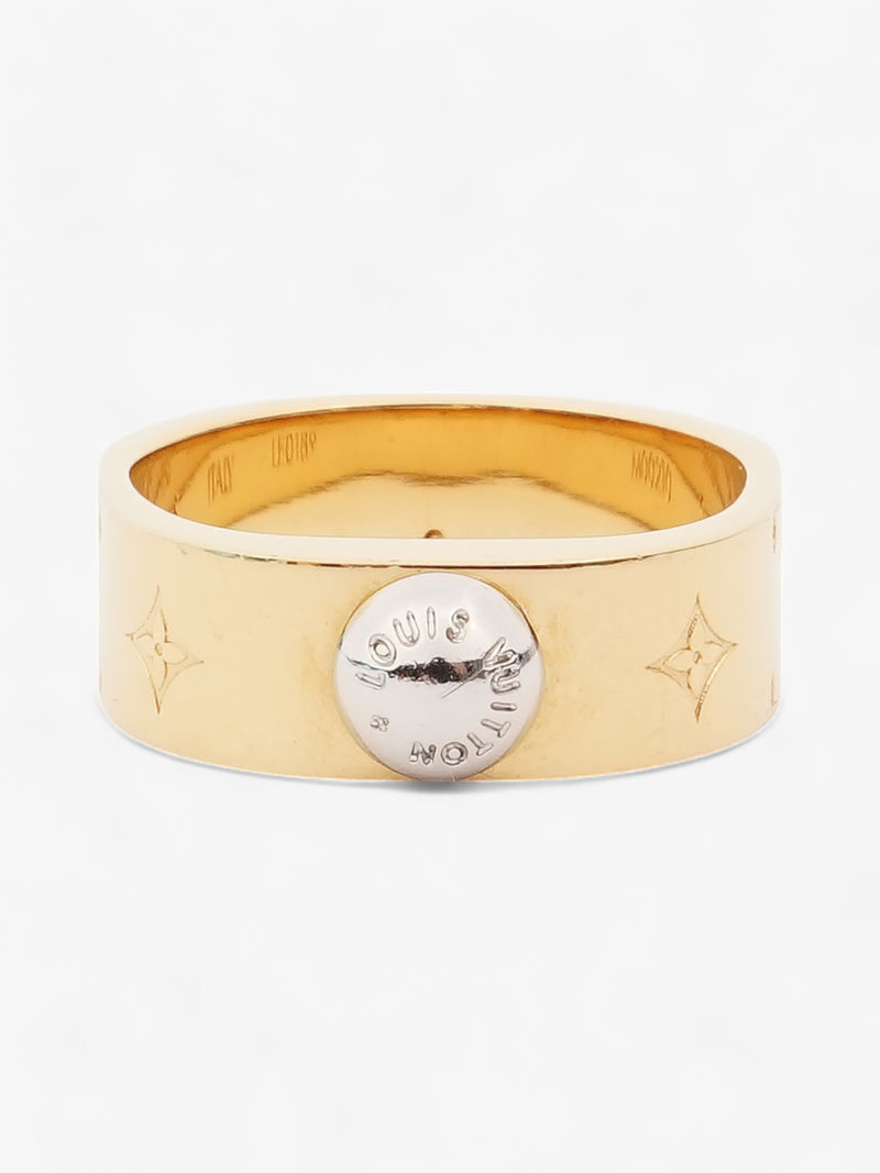  Louis Vuitton Nanogram Ring Gold / Silver Base Metal Small (Circumference - 52mm)