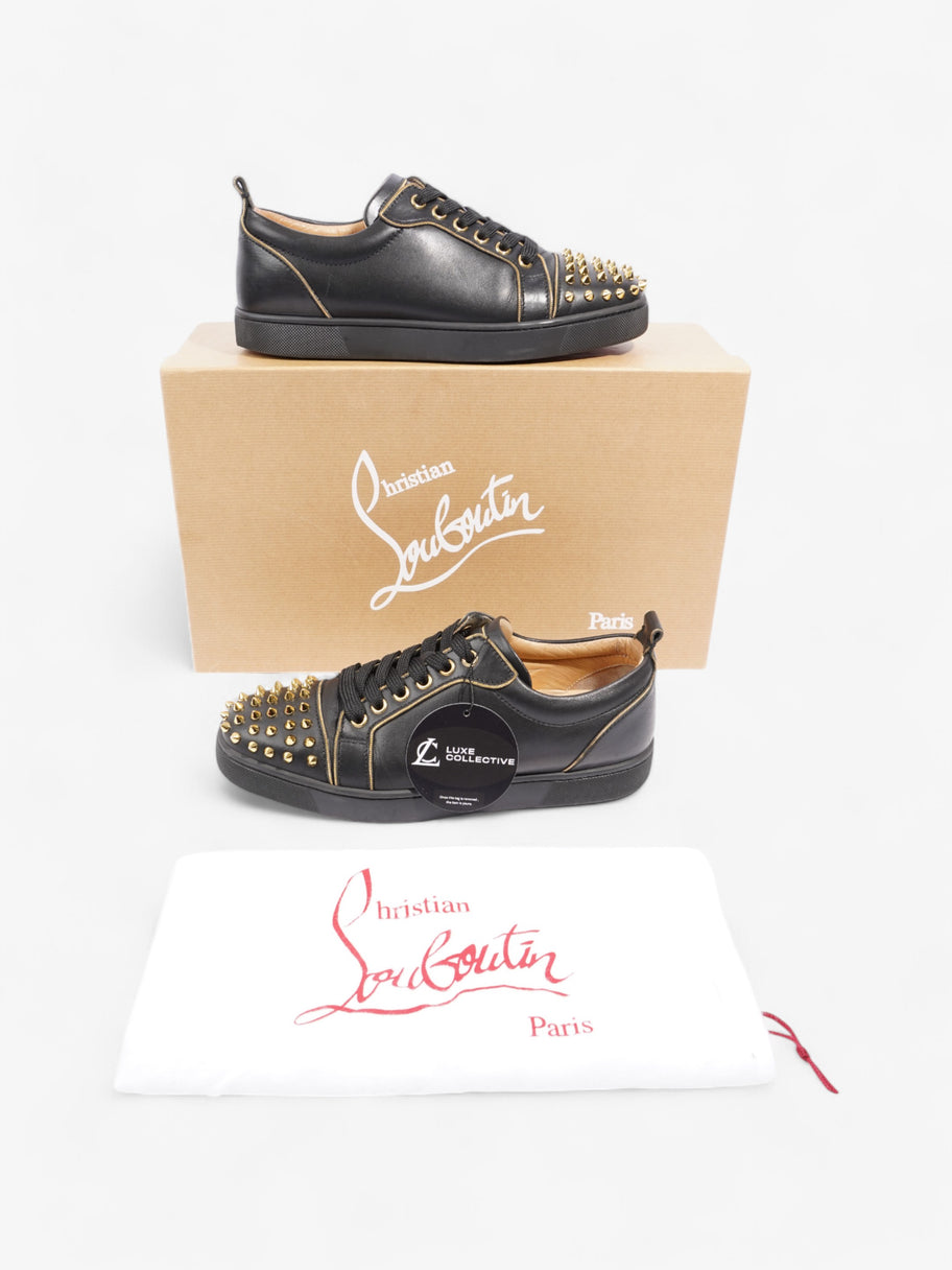Christian Louboutin Rush Spike Sneakers Black / Gold Leather EU 39 UK 6 Image 10