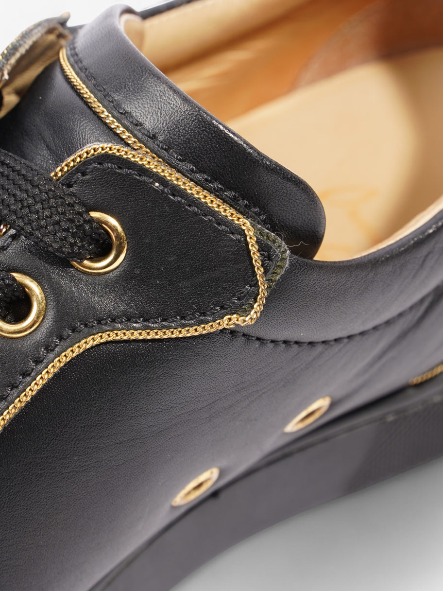 Christian Louboutin Rush Spike Sneakers Black / Gold Leather EU 39 UK 6 Image 11
