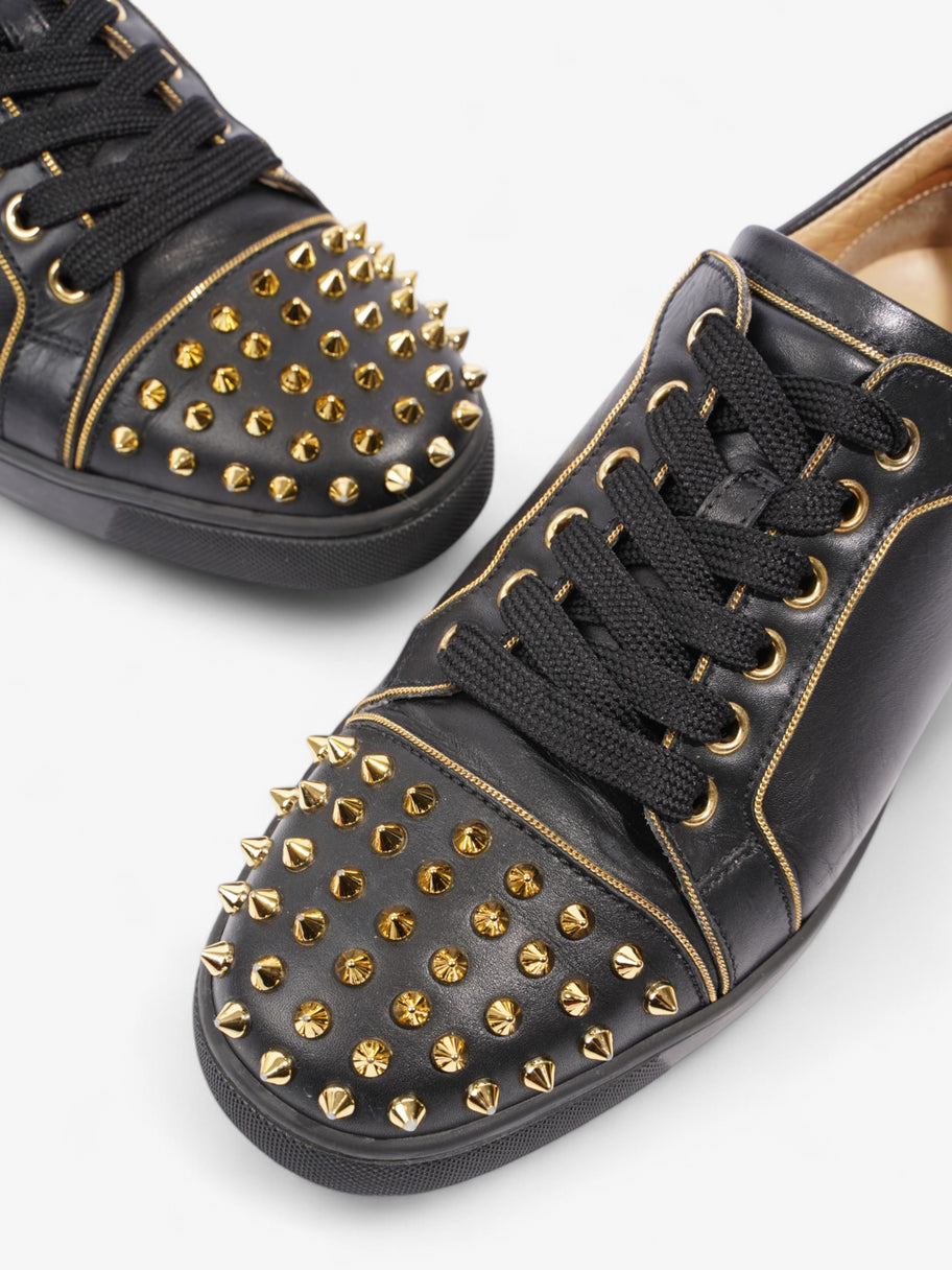 Christian Louboutin Rush Spike Sneakers Black / Gold Leather EU 39 UK 6 Image 9