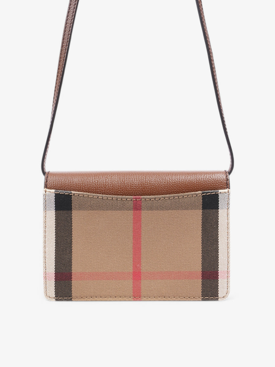 Burberry Hampshire Chain Wallet Brown / Check Leather Image 4