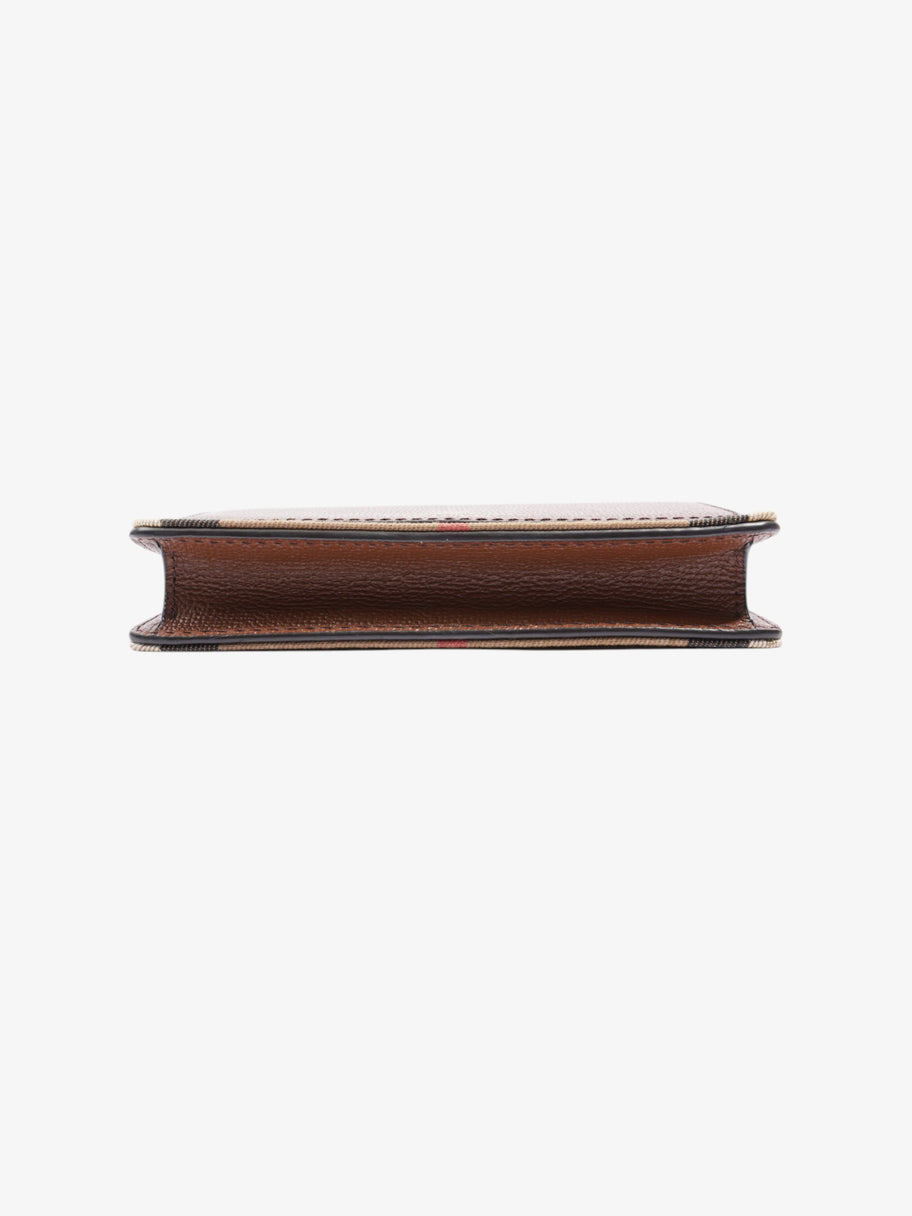 Burberry Hampshire Chain Wallet Brown / Check Leather Image 6