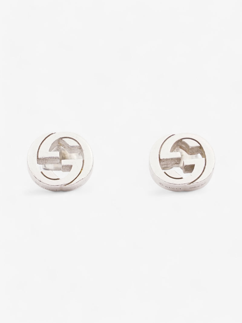  Gucci Interlocking G Earrings Silver Silver Sterling
