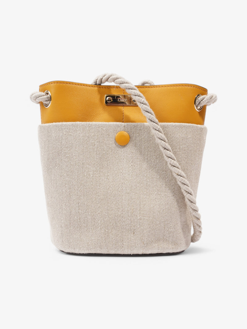  Chloe Bucket Bag Beige  / Yellow Canvas