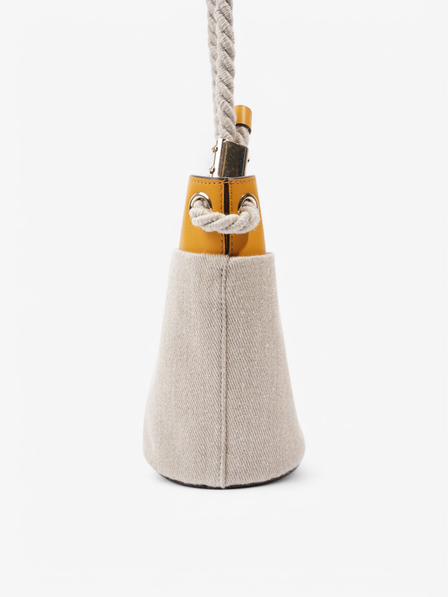 Chloe Bucket Bag Beige  / Yellow Canvas Image 3