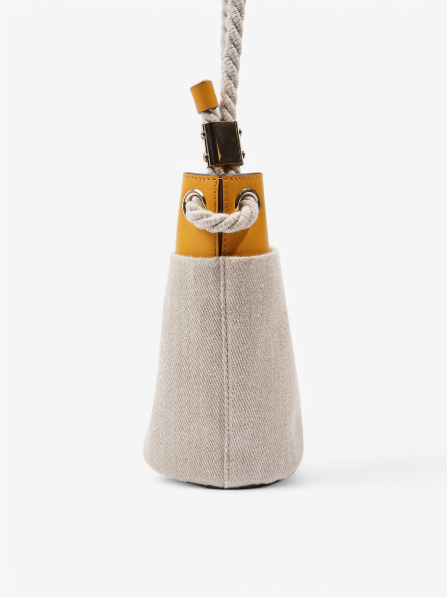 Chloe Bucket Bag Beige  / Yellow Canvas Image 5