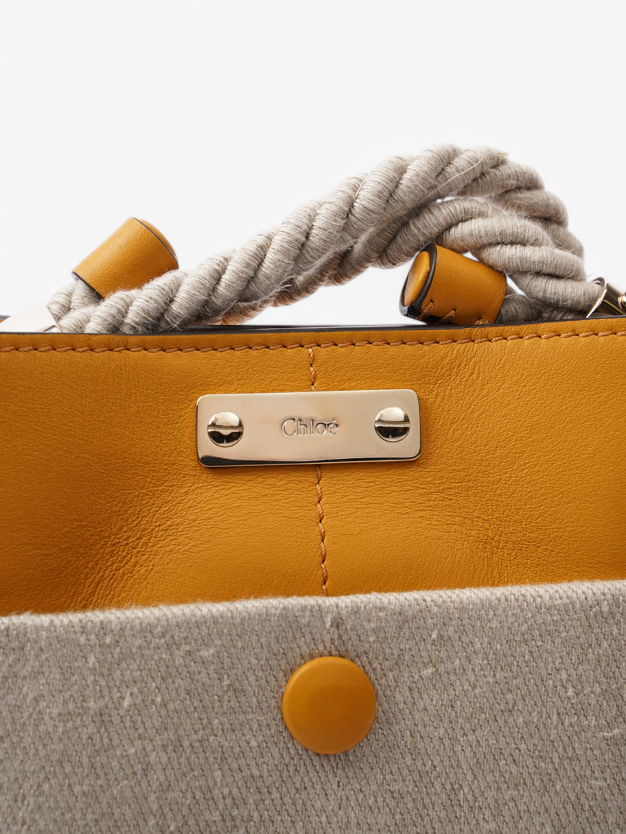 Chloe Bucket Bag Beige  / Yellow Canvas Image 7