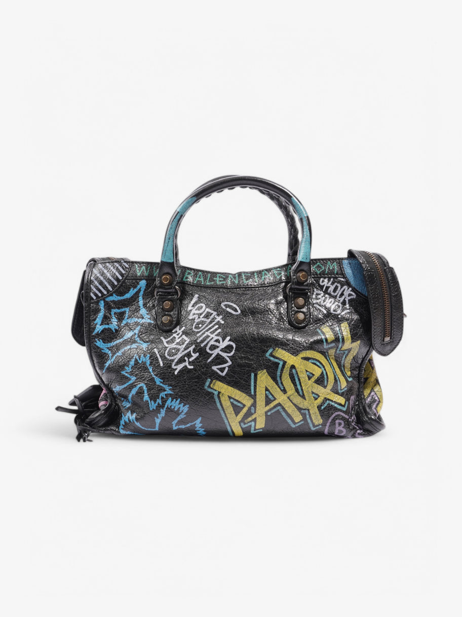 Balenciaga Graffiti City Classic  Black / Multicolour Leather 11.8 x 7.9 x 3.9 Image 4