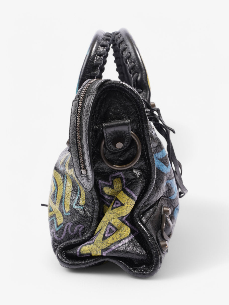 Balenciaga Graffiti City Classic  Black / Multicolour Leather 11.8 x 7.9 x 3.9 Image 5