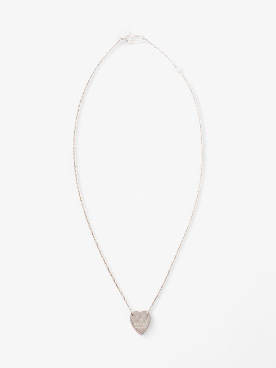Gucci Heart Tag Necklace Silver Silver Sterling Image 1