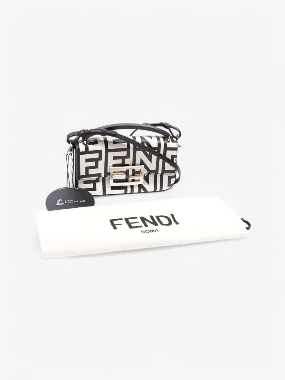 Fendi Baguette Black / White Leather Image 9
