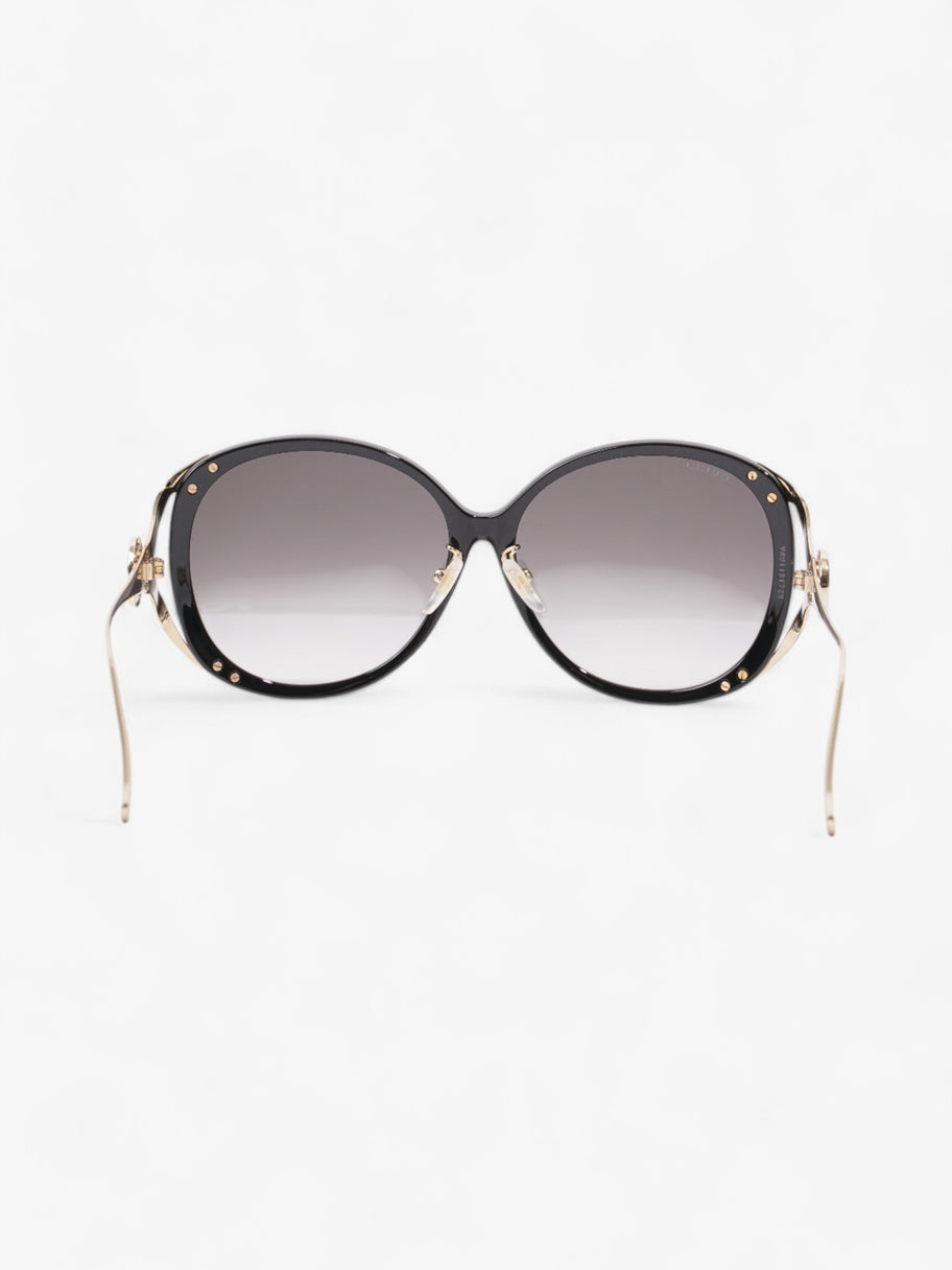 Gucci GG Web Sunglasses Black / Gold / Green Acetate 130mm Image 5