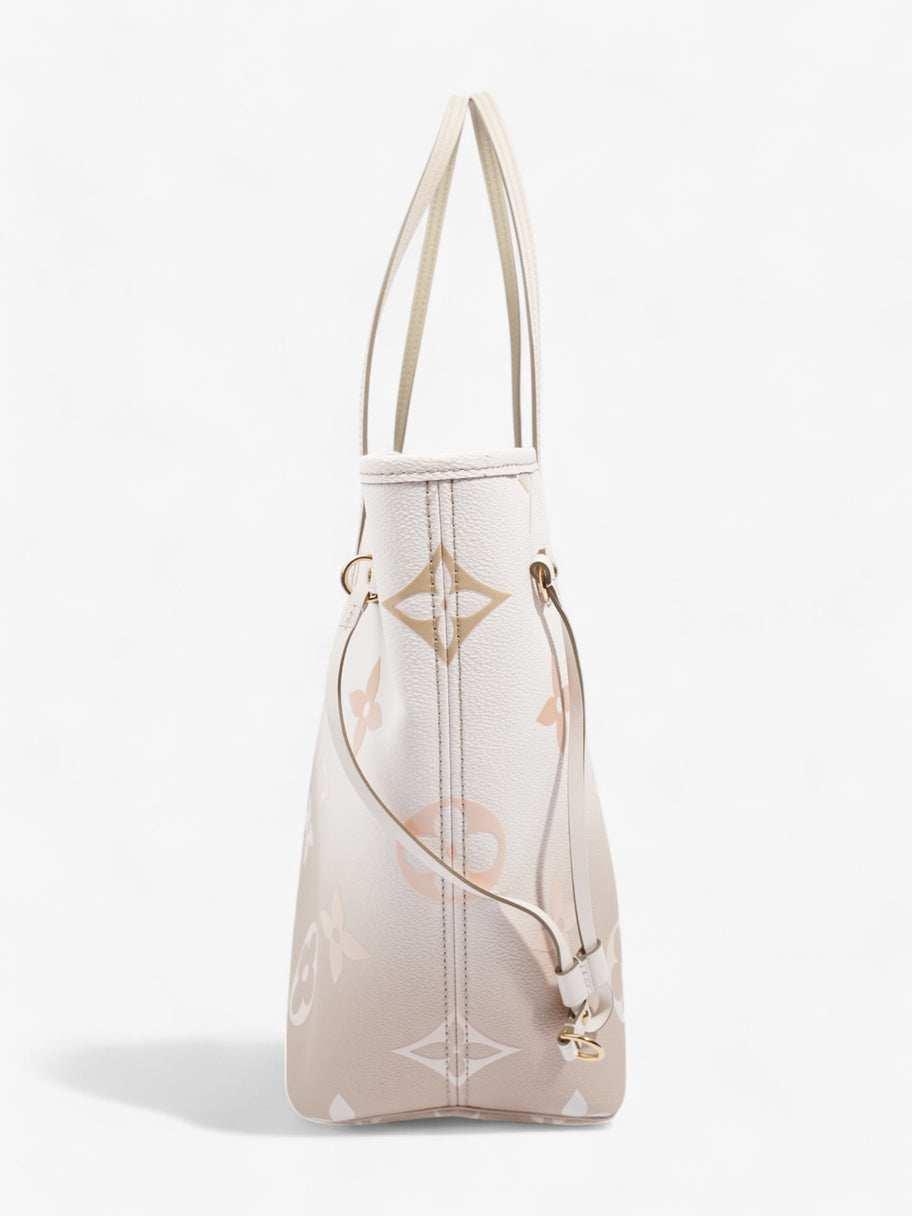 Louis Vuitton Neverfull Spring In The City Khaki / White / Beige Coated Canvas MM Image 5
