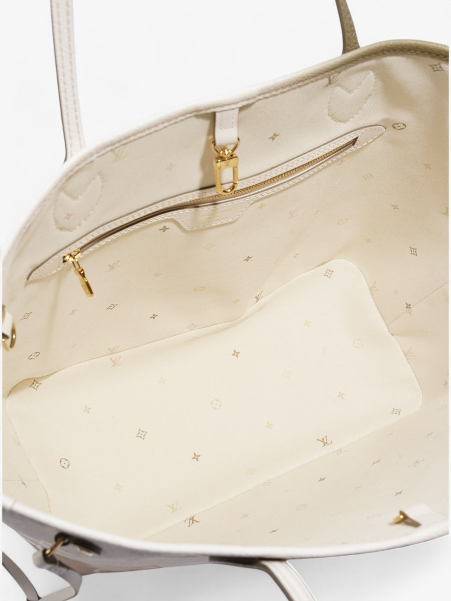 Louis Vuitton Neverfull Spring In The City Khaki / White / Beige Coated Canvas MM Image 7