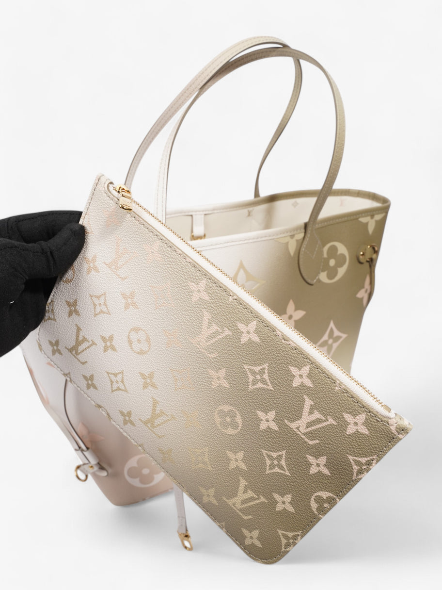 Louis Vuitton Neverfull Spring In The City Khaki / White / Beige Coated Canvas MM Image 9