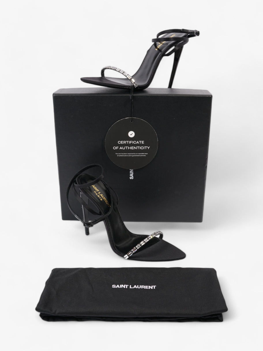 Saint Laurent Gloria  110 Black Satin EU 38.5 UK 5.5 Image 9