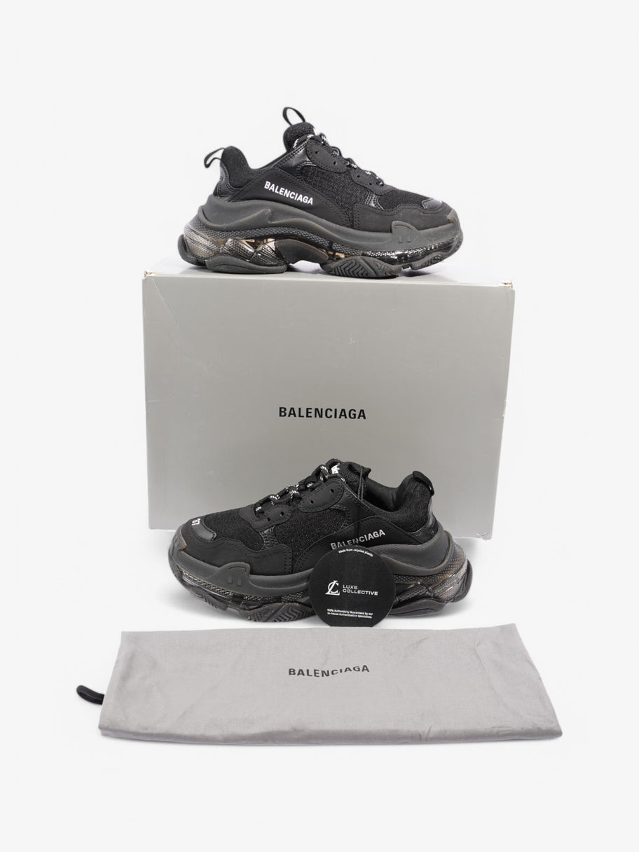 Balenciaga Triple S Clear Sole Black / White Mesh EU 37 UK 4 Image 10