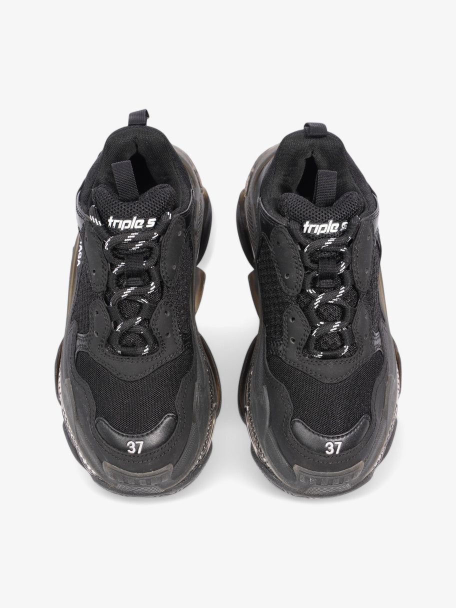 Balenciaga Triple S Clear Sole Black / White Mesh EU 37 UK 4 Image 8