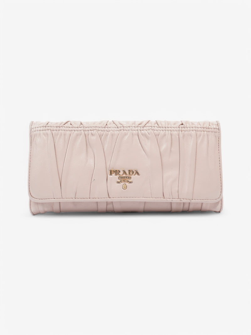  Prada Long Wallet Pink Leather