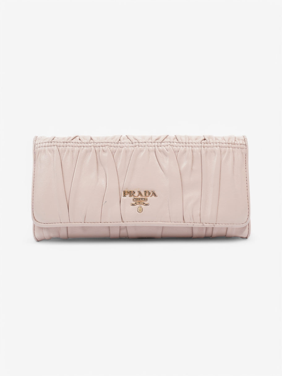 Prada Long Wallet Pink Leather Image 1