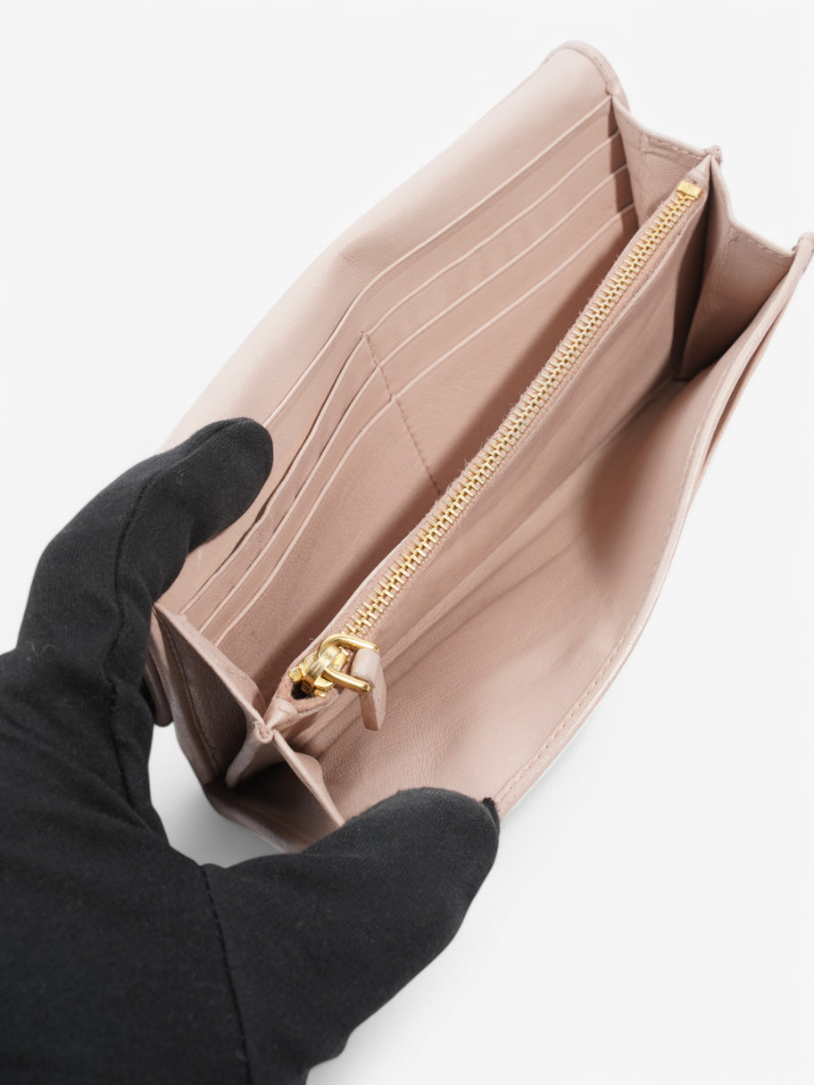 Prada Long Wallet Pink Leather Image 5