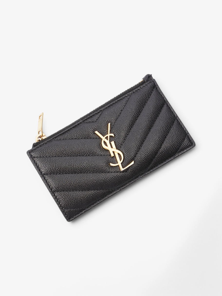 Saint Laurent Cassandra Card Holder Black Leather Image 3
