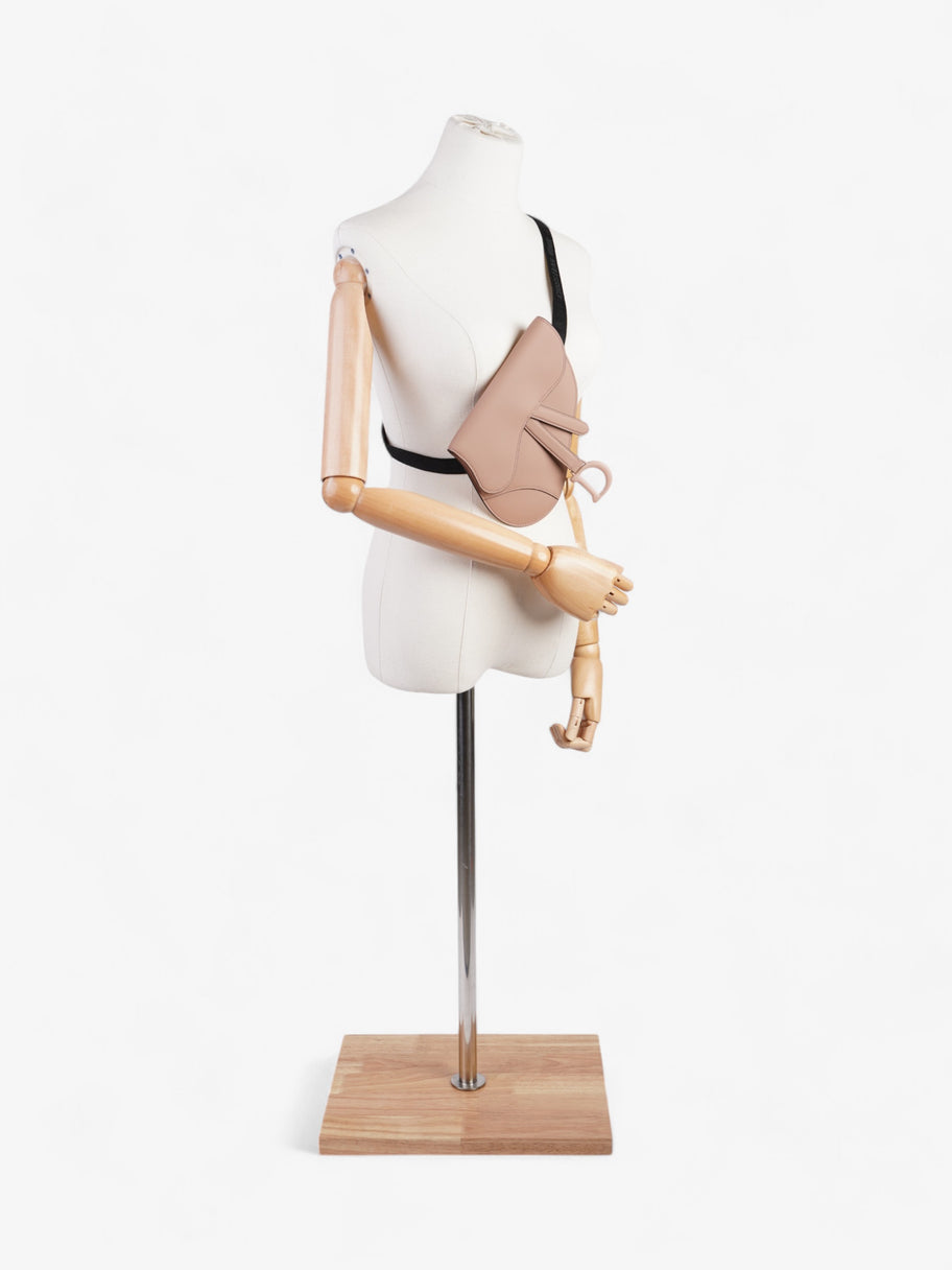 Christian Dior Saddle Pouch Pink Nude Calfskin Leather Image 2