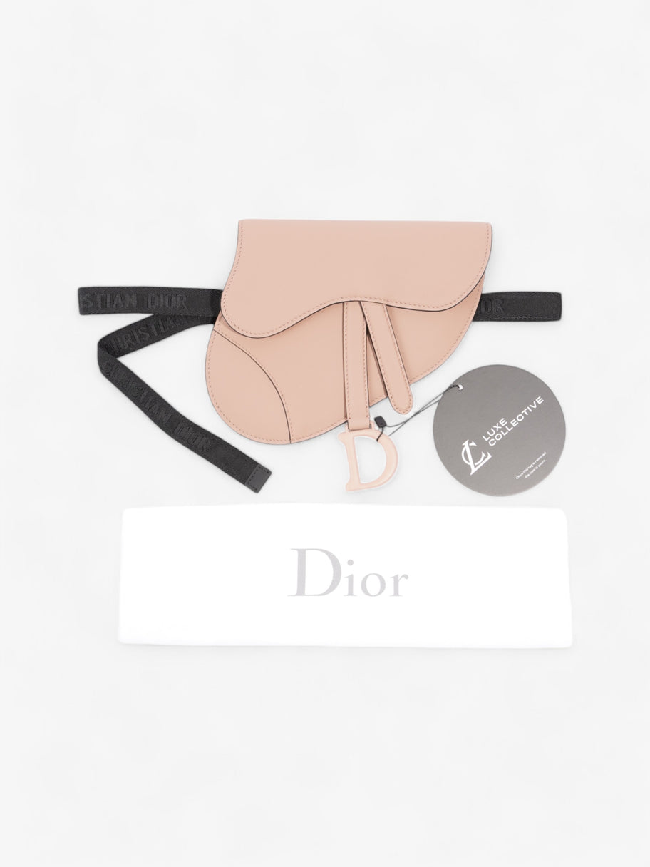 Christian Dior Saddle Pouch Pink Nude Calfskin Leather Image 8
