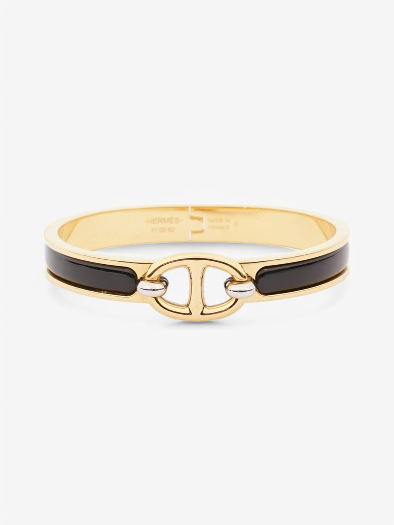  Hermes Mini Clic Chaine d'Ancre bracelet Black / Gold Gold Plated PM