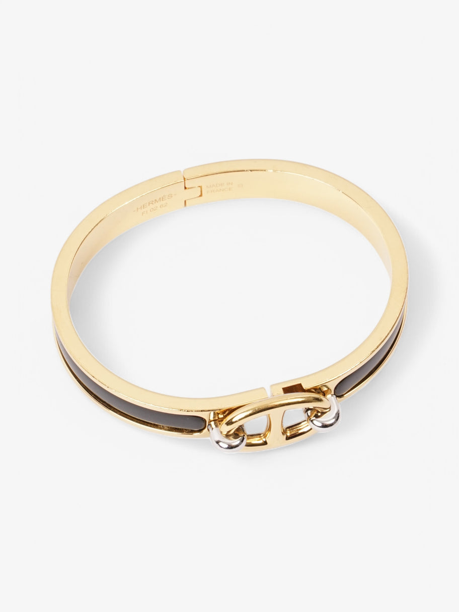 Hermes Mini Clic Chaine d'Ancre bracelet Black / Gold Gold Plated PM Image 2