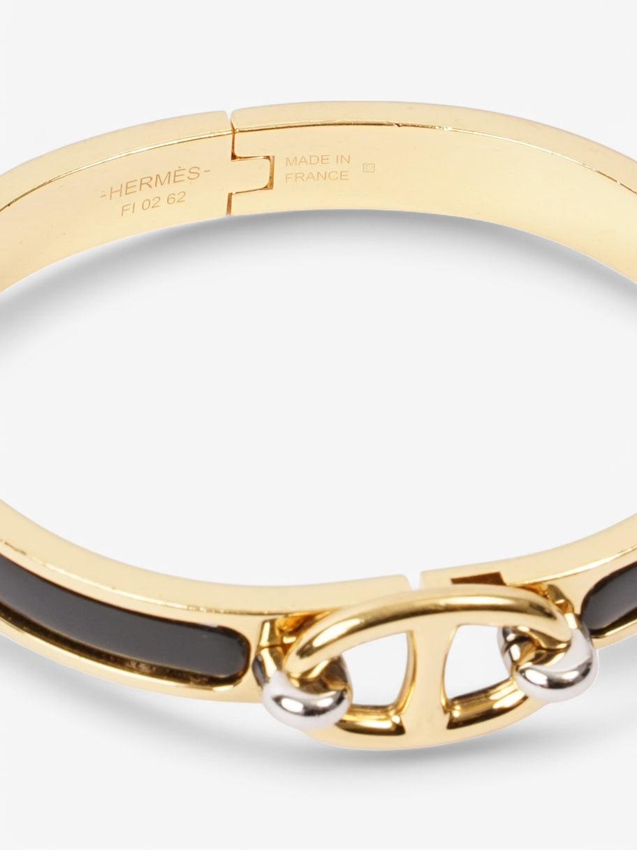 Hermes Mini Clic Chaine d'Ancre bracelet Black / Gold Gold Plated PM Image 3