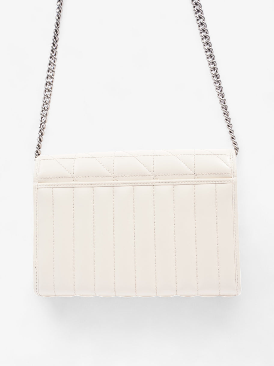 Gucci GG Marmont Chain Wallet White Matelasse Leather Image 4