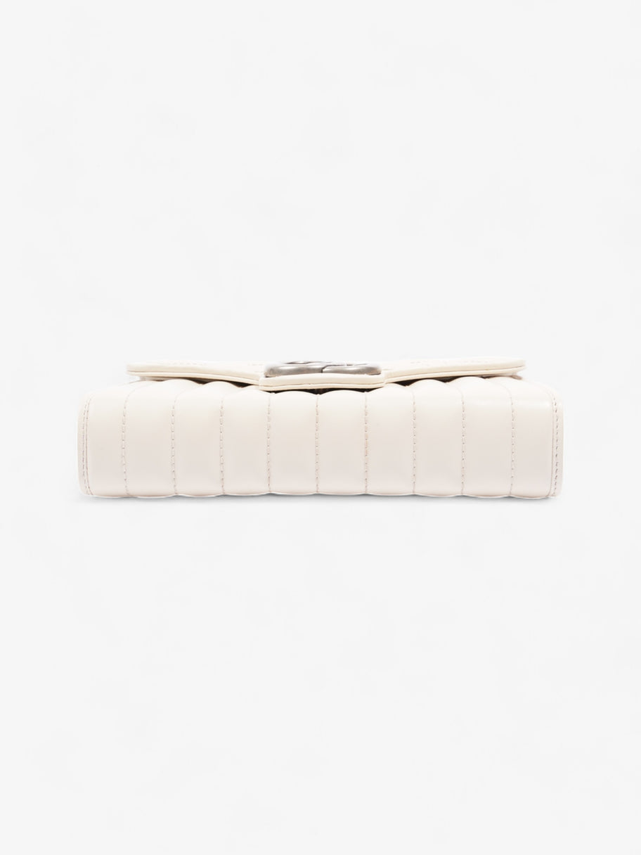 Gucci GG Marmont Chain Wallet White Matelasse Leather Image 6
