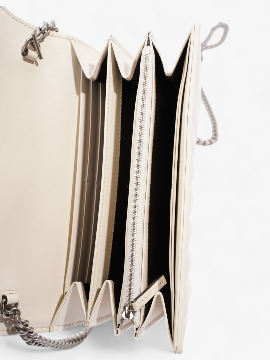 Gucci GG Marmont Chain Wallet White Matelasse Leather Image 8