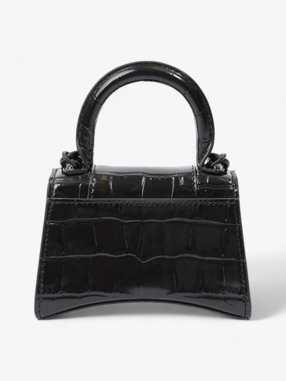 Balenciaga Hourglass Black Embossed Leather Mini Image 4