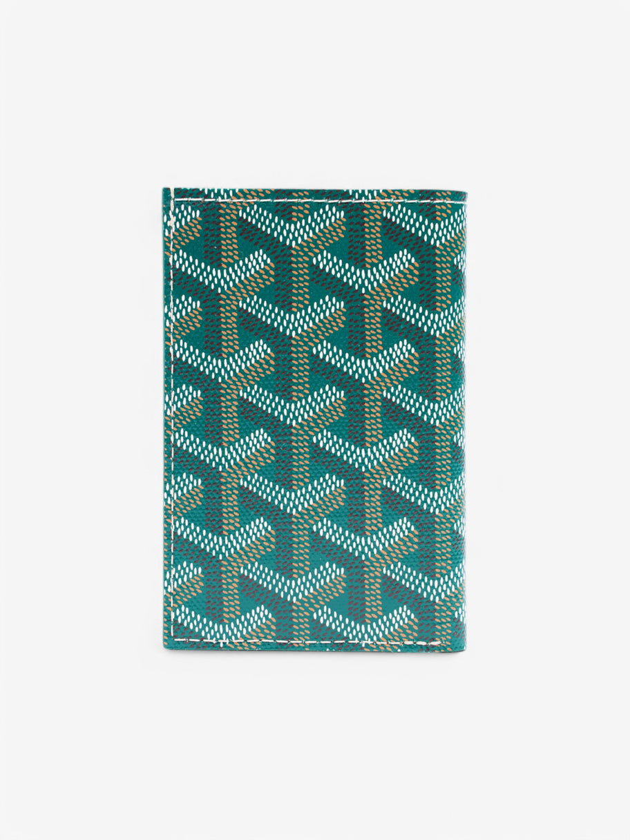 Goyard Saint-Pierre Card Wallet Green / White Leather Image 2