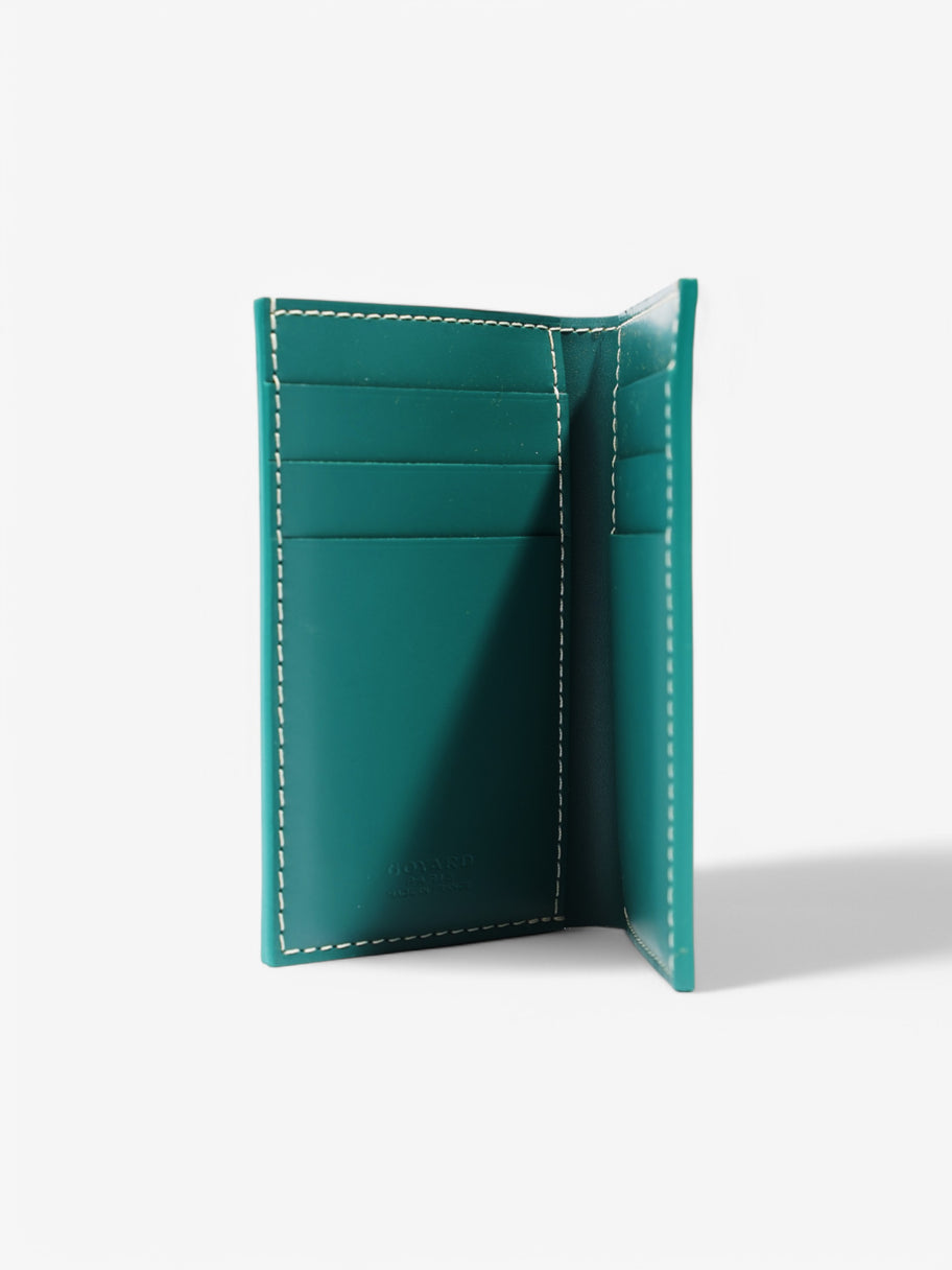Goyard Saint-Pierre Card Wallet Green / White Leather Image 3