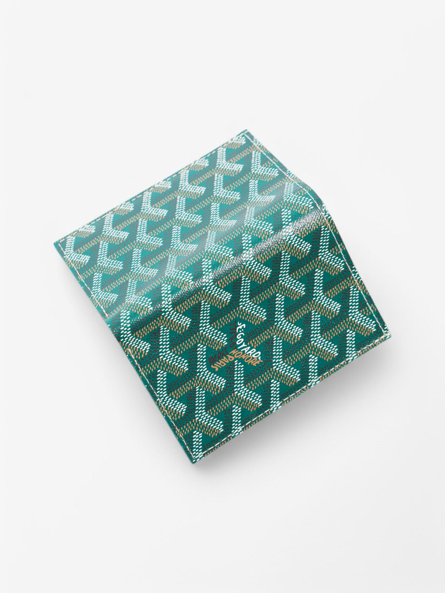 Goyard Saint-Pierre Card Wallet Green / White Leather Image 4
