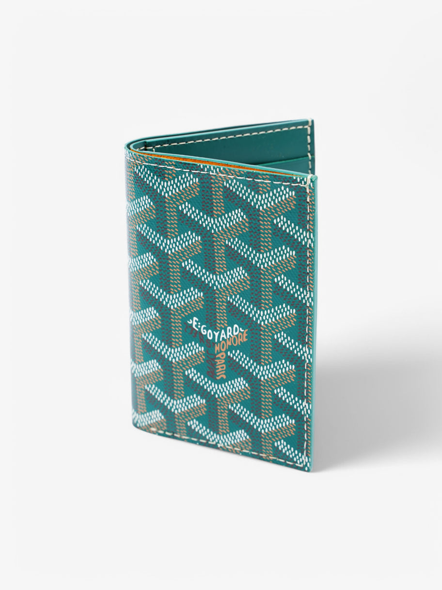 Goyard Saint-Pierre Card Wallet Green / White Leather Image 6