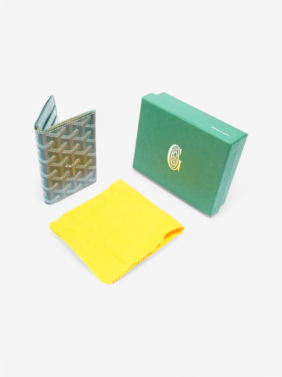 Goyard Saint-Pierre Card Wallet Green / White Leather Image 7