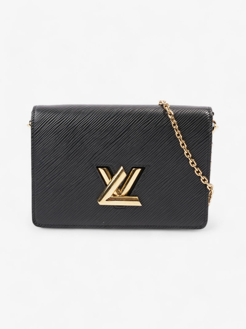  Louis Vuitton Twist Chain Bag Black Epi Leather PM
