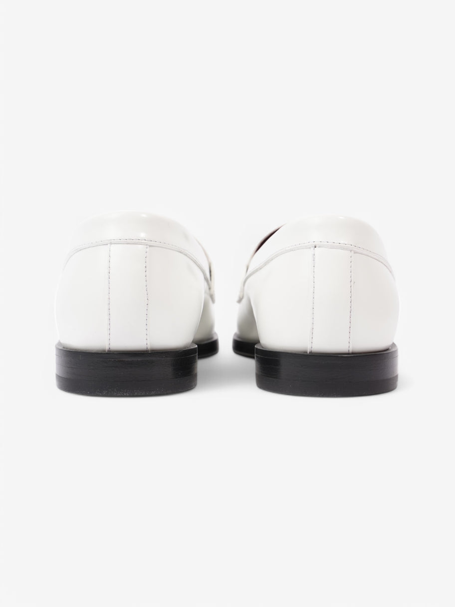 Valentino V Logo Loafers White  / Gold Leather EU 37 UK 4 Image 6
