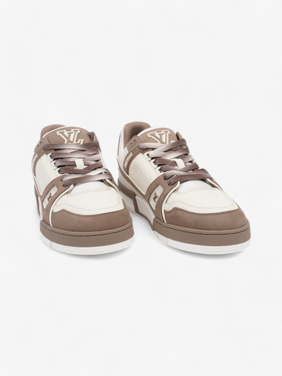 Louis Vuitton LV Trainer Sneakers White  / Brown Leather EU 41 UK 7 Image 2