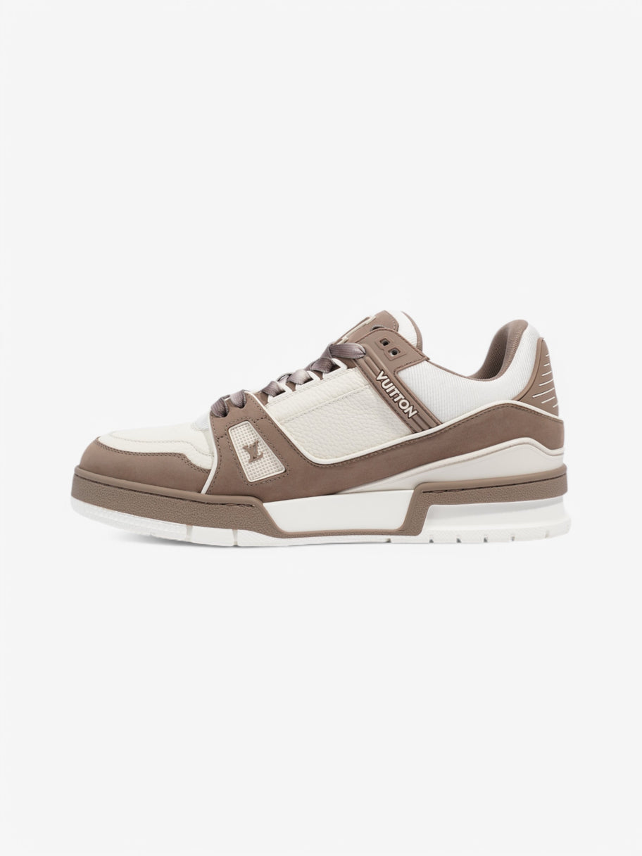 Louis Vuitton LV Trainer Sneakers White  / Brown Leather EU 41 UK 7 Image 3