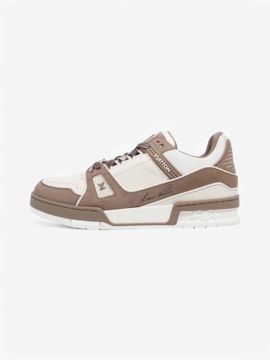 Louis Vuitton LV Trainer Sneakers White  / Brown Leather EU 41 UK 7 Image 5
